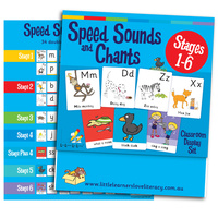 Little Learners - Speed Sounds and Chants Cards Stage 1-6 Display Set