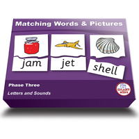 Letters and Sounds - Matching Words & Pictures Phase 3