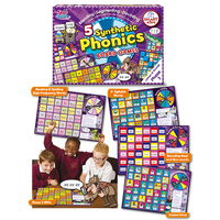 Smart Kids - 5 Synthetic Phonics Letters & Sounds Board Games Phase 3